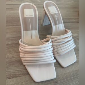 Dolce Vita Nude Multi Strap Block Heel Sandals Size 8
